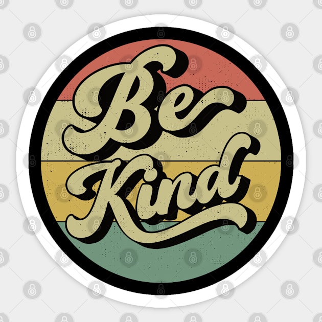 Be Kind - Retro Vintage Groovy 70s Aesthetic Sticker by Inspire Enclave